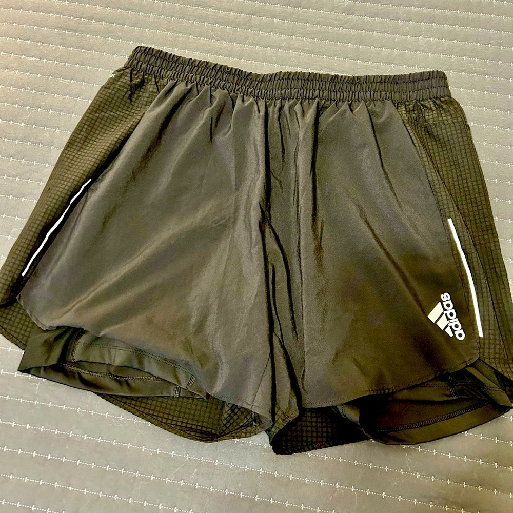 Men’s Adidas 2-in-1 Black running shorts